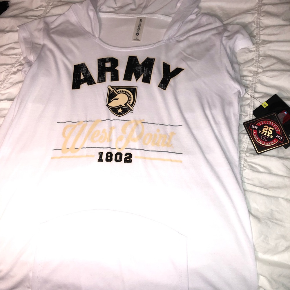 Army shirt with hood and front pocket